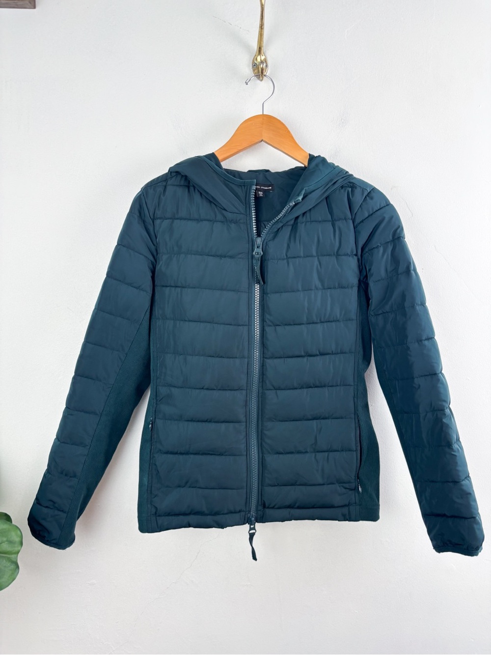 Universal Standard Blue Green Puffer Coat Sz 3XS (US Small)